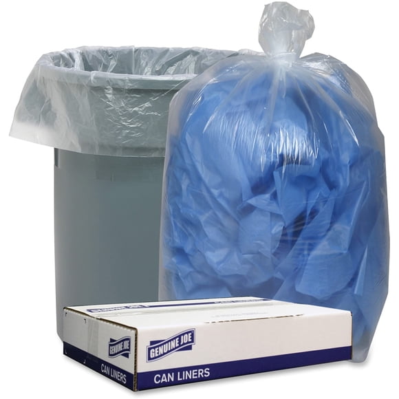 Genuine Joe 29131 - Forro Para Latas De Baja Densidad, 1,1 Mil, 38 X 58, 100/Ct, Transparente