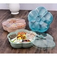 thumbnail image 4 of Snack Bowls Sweet Box with Lid, Flower Shapes Food Storage Box, Fruit with 6 Compartments（red）, 4 of 5
