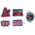 thumbnail image 2 of 5Pcs Assorted Flag Embroidered Iron/ Sew On Patches Set Badge Bag Fabric Applique, 2 of 6