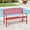 Red, variant on Weather-Resistant Metal Outdoor Garden Bench - 50" Steel Patio Seat with Curved Backrest - Great for Backyard, Porch, Deck, Park