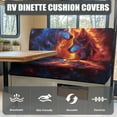 thumbnail image 4 of XYZCANDO Fire and Ice Wolf RV Dinette Cushions Comfortable Camper Accessories Washable Loveseat Sofa Chair Cover Furniture Protector Soft 2 Seat Sofa Cover for RV Camper Car Bench Red, 4 of 7