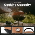 thumbnail image 5 of GasOne CG-14T – 14-inch Portable Barbecue Grill with 3-Point Locking Lid for Heat Preservation – Dual Venting System – Small Charcoal Grill for Backyard, Camping, Boat, 5 of 7