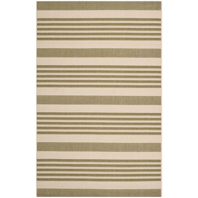 Safavieh Courtyard Green Indoor Outdoor Rug - 6'7" x 9'6"