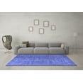 thumbnail image 3 of Ahgly Company Machine Washable Indoor Rectangle Oriental Blue Industrial Area Rugs, 6' x 9', 3 of 4