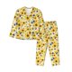 thumbnail image 1 of Balery Navy Blue Leaf Sunflower Conjunto de Pijama con Estampado para Mujer, Conjunto de Dos Piezas con Manga Larga, Ropa de Dormir Suave con Bolsillos, Pijamas Cómodos-Large, 1 of 7