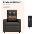 thumbnail image 5 of Power Recliner Chair with Massage and Heat, Adjustable Electric Recliner Ergonomic Overstuffed Tall Back, Padded Seat, 2 Side Pockets and USB Port, 5 of 9