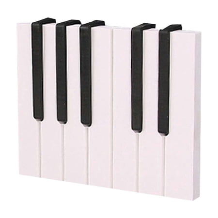 Stylish Piano Shaped Wooden Wall Hook Rack for Coats Keys and Decorative Storage