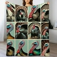 thumbnail image 3 of nygtbtfer Turkey Turkey Farmhose Bedroom Decor Microfiber Fuzzy for Adult Men Women White, 3 of 6