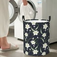 thumbnail image 6 of Uemuo Lilies Flowers Pattern Circular Laundry Hamper Basket with handles,Collapsible laundry basket,Large capacity laundry hamper,Laundry Organizer-Small, 6 of 8