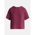 thumbnail image 6 of Joyspun Women’s Cotton-Blend Sleep Lounge Top with Short Sleeves, Sizes S-3X, 6 of 6