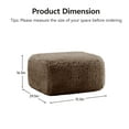 thumbnail image 3 of ZenNook Plush Cloud Ottoman for Modular Sectional, Comfy Compressed Footrest Stool, Fluffy Boneless Floor Ottoman for Living Room, Soft Plush Cushion Seat, No Assembly (Choco), 3 of 6
