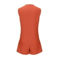 thumbnail image 6 of LYXSSBYX Pajamas for Women Set Women Fashionable Casual Solid Color Sleeveless V-neck Casual Loose Top Shorts Set, 6 of 6