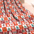 thumbnail image 3 of Red Christmas Santa, Tree and Snowflake Pattern Blanket,Comfortable Soft Lamb Wool Throw Blanket,All Season,Warm Lightweight Blankets for Sofa Bed Couch Living Room Chair,40"x50", 3 of 4