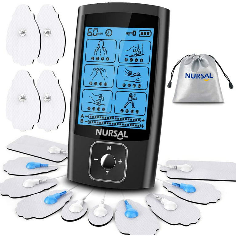 NURSAL TENS Unit with 12pcs Replacement Pads, Muscle Stimulator Machine for  Neck, Back, Sciatica Pain Relief, Rechargeable Electronic Pulse Massager 24  Modes 20 Intensity - Coupon Codes, Promo Codes, Daily Deals, Save