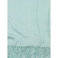 thumbnail image 3 of NYFASHION101 Women's Sheer Metallic Braided Tassel Ends Scarf Shawl Wrap, Mint, 3 of 4