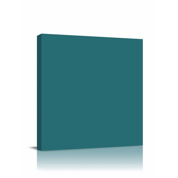 Solid Color Canvas Wall Art, Teal Framed Wall Decor Modern Artwork Prints Painting for Living Room, Bedroom, Kitchen & Cafe Decor 12x12 Inch