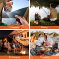 thumbnail image 2 of Ventilador de camping Odoland de 3000 mAh con linterna LED de 4 velocidades, color naranja, 2 of 7