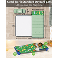 thumbnail image 4 of Primlect Toddler Nap Mat, 51" x 22", Lightweight Sleeping Bag with Removable Pillow, for Warm Sleepers, Blue, 4 of 8