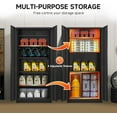 thumbnail image 6 of Metal Storage Cabinet with 2 Doors and 4 Adjustable Shelves,71" Lockable Cabinet,Metal Cabinet for Garage Storage, Utility Room,Home,Office,School (Black, 71 inch), 6 of 9
