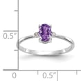 thumbnail image 3 of 14k White Gold Diamond Amethyst Birthstone Ring February, 3 of 10