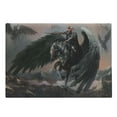 thumbnail image 1 of Fantasy World Cutting Board, Pegasus King Leading in the Dark Ages Imaginary Magic Story Art Print, Decorative Tempered Glass Cutting and Serving Board, Large Size, Black Brown, by Ambesonne, 1 of 1