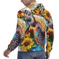 thumbnail image 6 of Fotbe Men's Hoodie with Sunflower Turtle Pattern - Kangaroo Pocket Pullover Hooded Sweatshirt, Perfect for Daily Wear, Travel, and Home-X-Large, 6 of 7
