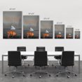 thumbnail image 4 of Smile Art Design Mindset is Everything Canvas Print Black and White Orange Goldfish Shark Entrepreneur Inspirational Motivational Quote Wall Art Living Room Office Ready to Hang Made in USA 22x15, 4 of 4