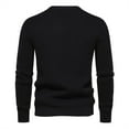 thumbnail image 4 of Feancey Mens Crewneck Sweater Waffle Knit Stretch Slim Fit Jumper Tops Fall Winter Comfy Warm Pullover Sweaters Casual Knitted Sweatshirt Black XL, 4 of 6