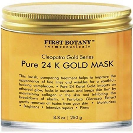 The BEST 24 K Gold Facial Mask 8.8 oz - Gold Mask for Anti Wrinkle Anti Aging Facial Treatment, Pore Minimizer, Acne Scar Treatment & Blackhead (Best Pore Extraction Mask)