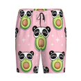 thumbnail image 4 of Fotbe Panda Avocado Pajama Shorts for Men, Men's Pajama Bottoms, Sleepwear,Short Pajama Pants-Small, 4 of 9