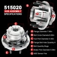 thumbnail image 4 of Conjunto de buje de cojinete de rueda KNOLET 515020 delantero para Ford, 4 of 8