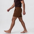thumbnail image 2 of Kladzum Men's Running Shorts Elastic Drawstring Belt Solid Color Casual Shorts Lightweight Breathable With Pockets Summer Workout Gym Shorts S-2XL, 2 of 7
