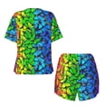 thumbnail image 2 of Sigee Multicolored Butterflies for Sleepwear Casual Pjs with Pockets Women's Pajamas Sets Shorts 2 Piece Short Sleeve Lounge Sets Medium, 2 of 9