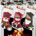 thumbnail image 2 of MAIMAI Decoraciones navideñas festivas Papá Noel Muñeco de nieve Medias de reno Bolsas de regalo para adornos de árboles, 2 of 4