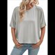 thumbnail image 1 of Camisetas de Verano 2025 para Mujer, Camisetas Lisas, Camisetas Holgadas de Gran Tamaño, Camisetas Básicas, Gris , S, 1 of 6