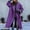 Purple, variant on AOOCHASLIY Women 2023 Tops Clearance Women's Fall and Winter Straight Cardigan Button Pocket Coat
