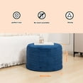 thumbnail image 4 of Pouf Ottoman Foot Rest – Plush Round All-in-one Foam Stool for Cozy Lounging, Floor Pouf & Chic Decor (Navy Blue), 4 of 17