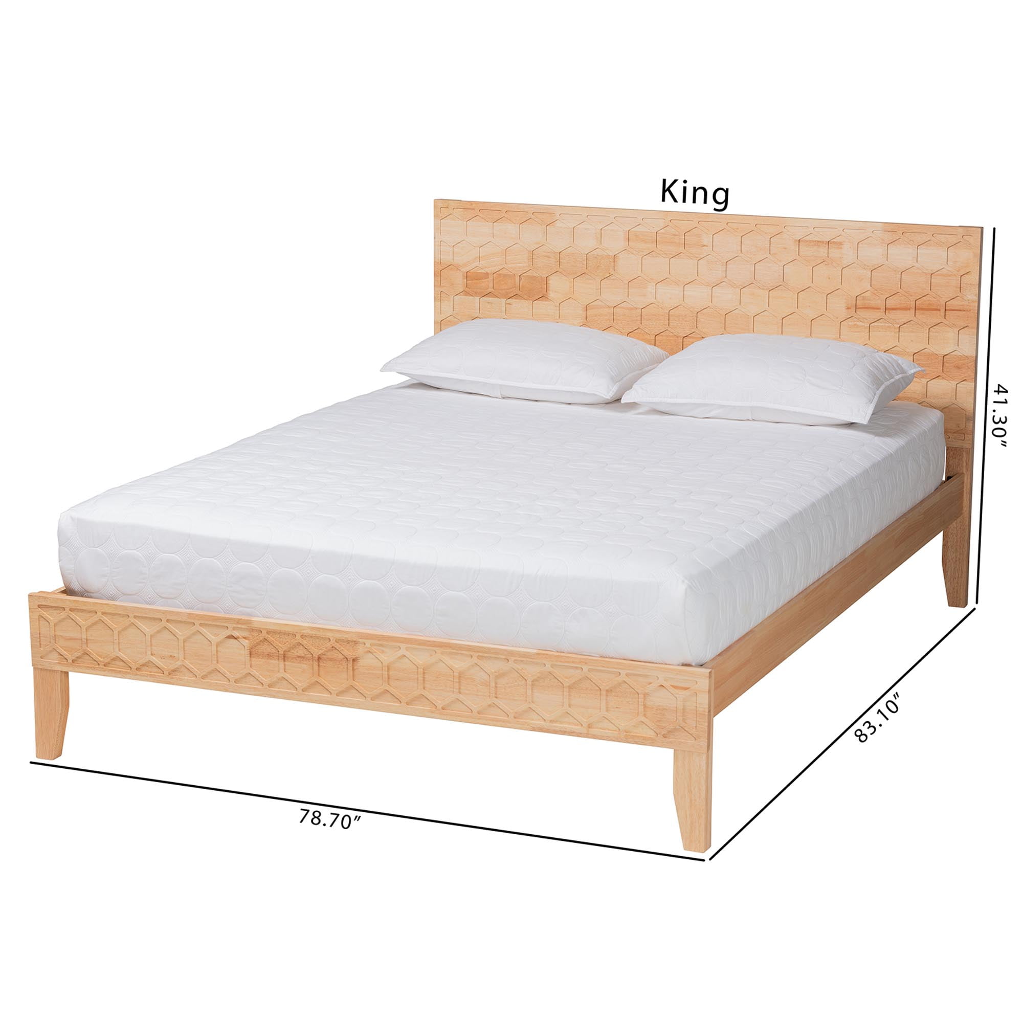 Baxton Studio Hosea Japandi Platform bed, Queen, Natural