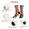 thumbnail image 5 of Women's Men's Retro Old America Flag Colorful Novelty Pattern Crew Athletic Socks, 5 of 7