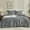 Grey, variant on PHF Cotton Muslin Comforter Set Queen Size, Ultra Soft Breathable & Lightweight Bedding Set for All Seasons, 1 Comfy Comforter 90"x90", 2 Pillow Shams 20"x26", Natural