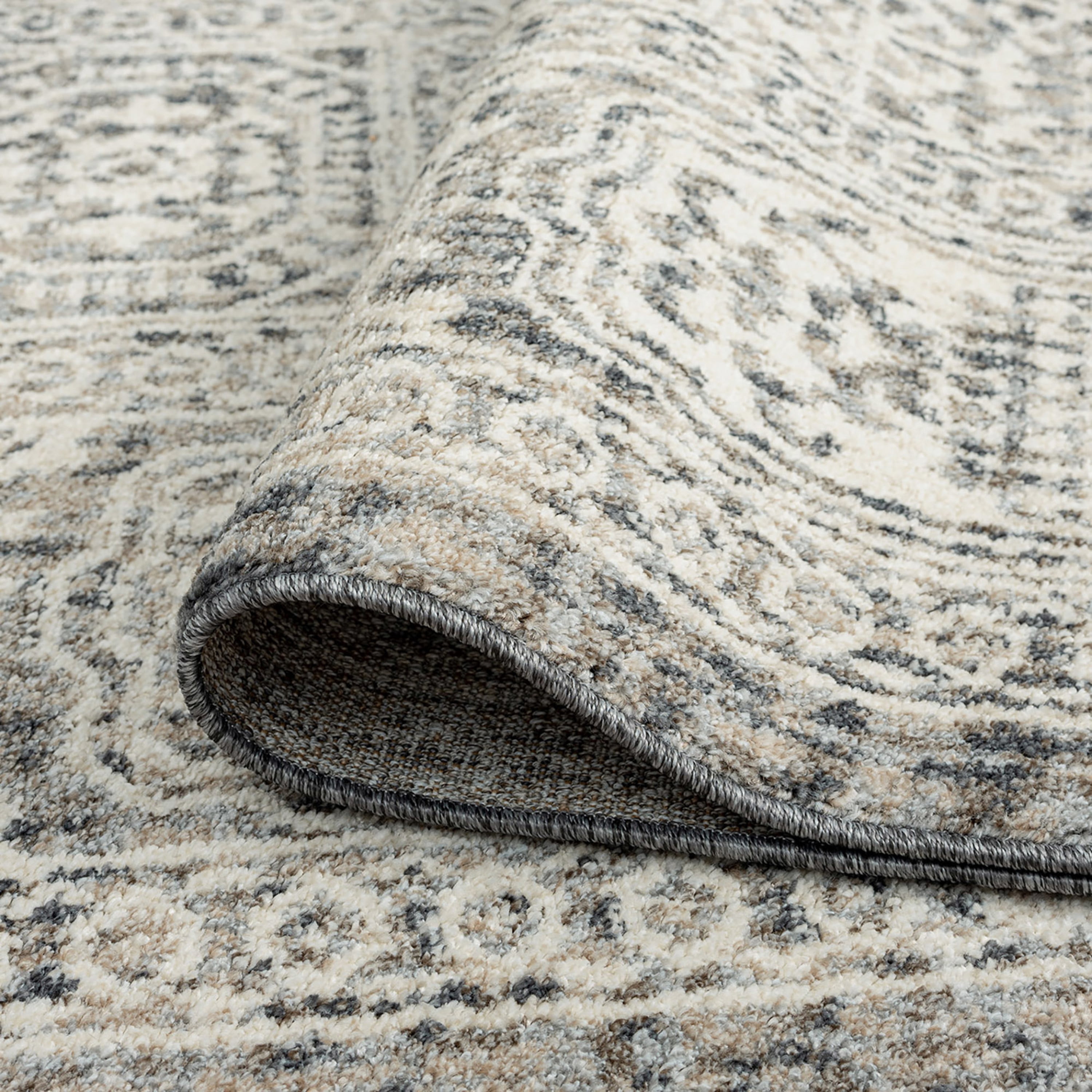 Bliss Rugs Traditional Oriental Area Rug, Geometric Indoor Rugs for Living Room, Dining Room, Bedroom | Cream, 8' x 10' (7'11''x10'3'')