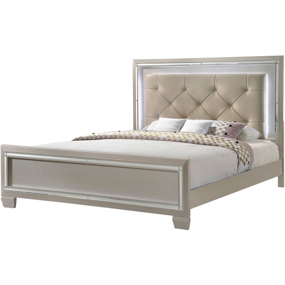 Cambridge Elegance Full-Size Bed Frame with LED Headboard - Walmart.com