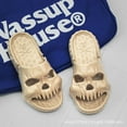 thumbnail image 2 of Platform Skull Slippers Demon Indoor Cloud Summer beach Sandal Slides y2k Flip Flops Trend Men Male Non-slip Sole Soft 2024 new, 2 of 6