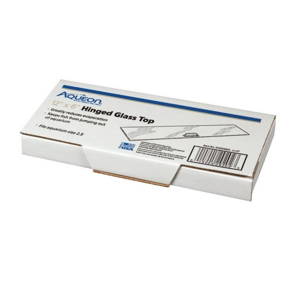 Aqueon Hinged Glass Top - 12 x 6 inch for 2.5 gallon Aquarium