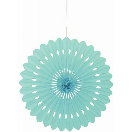 Unique Industries Mint Green 16" Flower Shaped Tissue Paper Hanging Pom Poms