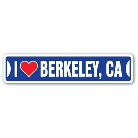 I LOVE BERKELEY, CALIFORNIA Street Sign Decal ca city state us wall road décor