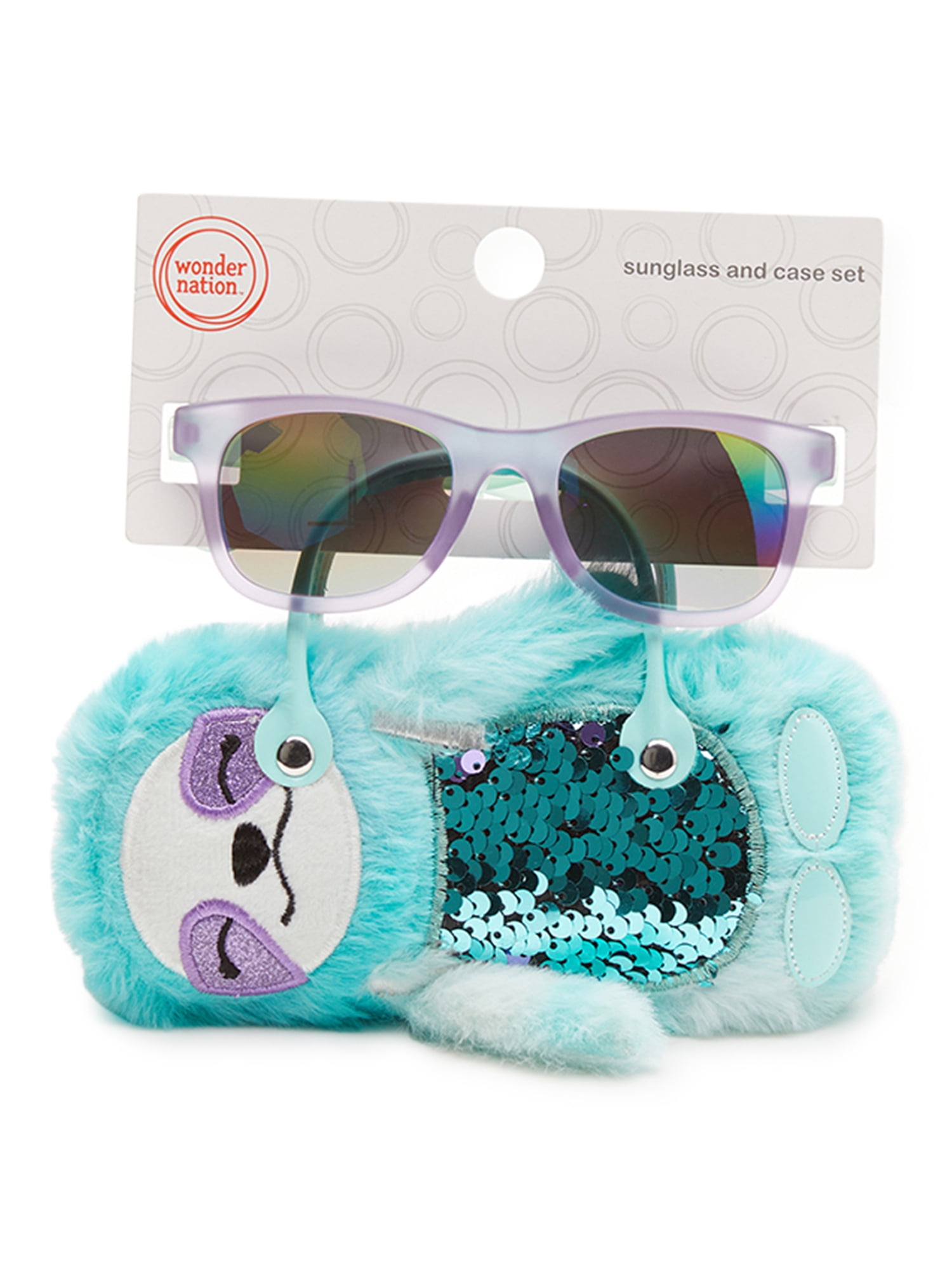 Wonder Nation Kids Sunglasses with Sloth Carrying Case