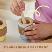 Fisher-Price Wooden Coffee to Go Set, 15-Piece Cafe Shop Playset Toddler, Ages 3-5 Years
