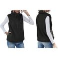 thumbnail image 1 of Gilet Sans Manches à Col Roulé pour Femmes, Chaud, en Peluche, avec Fermeture Éclair, Automne Hiver, avec Poches, 1 of 7