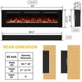 thumbnail image 7 of VINEMOUNT 65 in. Electric Fireplace Inserts, Wall Mounted with 13 Flame Colors, Thermostat,Remote & Touch Screen, 750W/1500W, 7 of 7